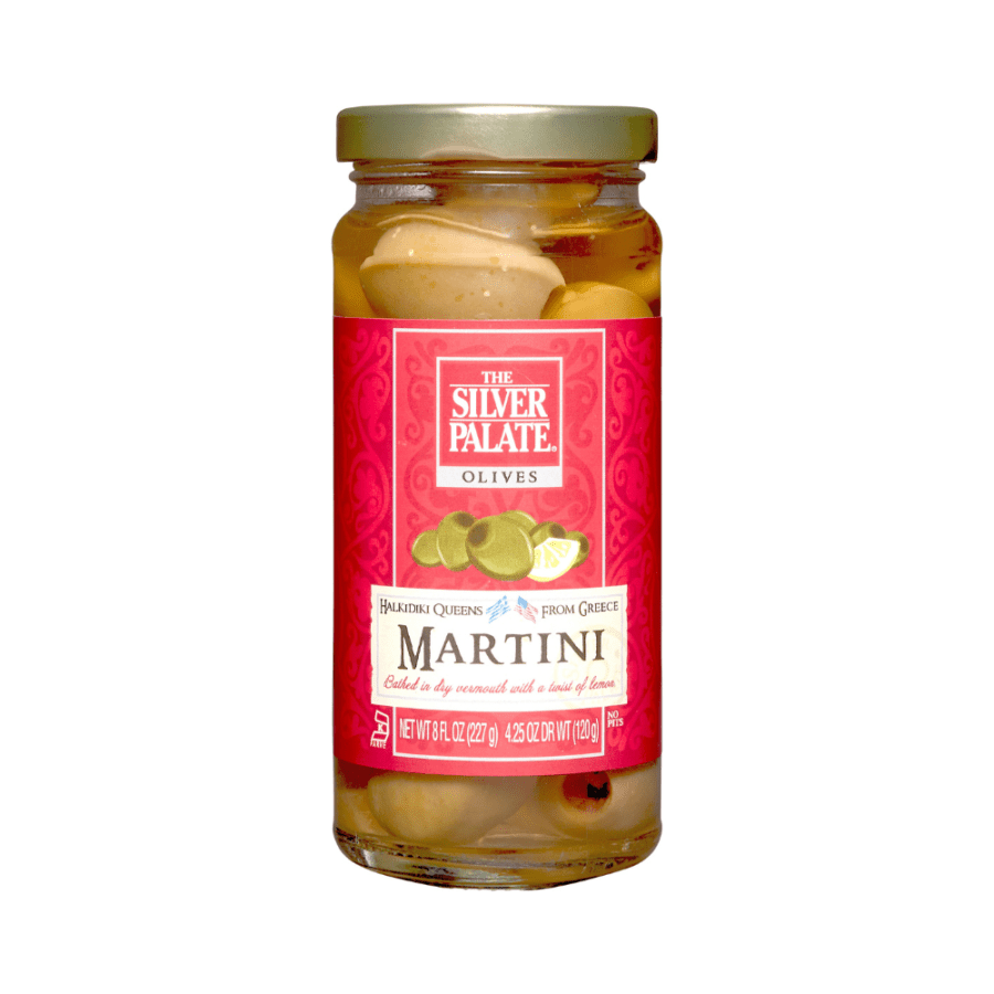 Martini Olives Bathed in Vermouth with Lemon Peel